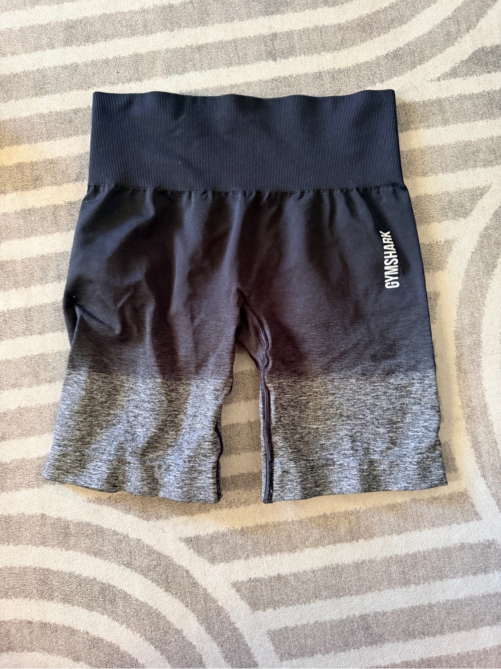 Gymshark Black to Gray Ombre High-Rise Bike Shorts